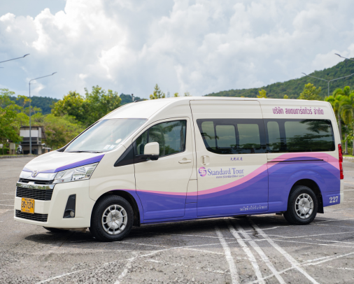 Van rental service with 7, 9, and 12 seats.