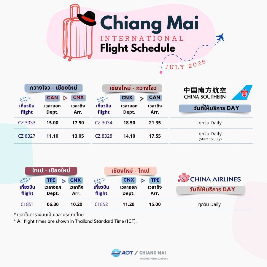 CHINA SOUTHERN AIRLINES CAN-CNX-CAN, CHINA AIRLINES TPE-CNX-TPE